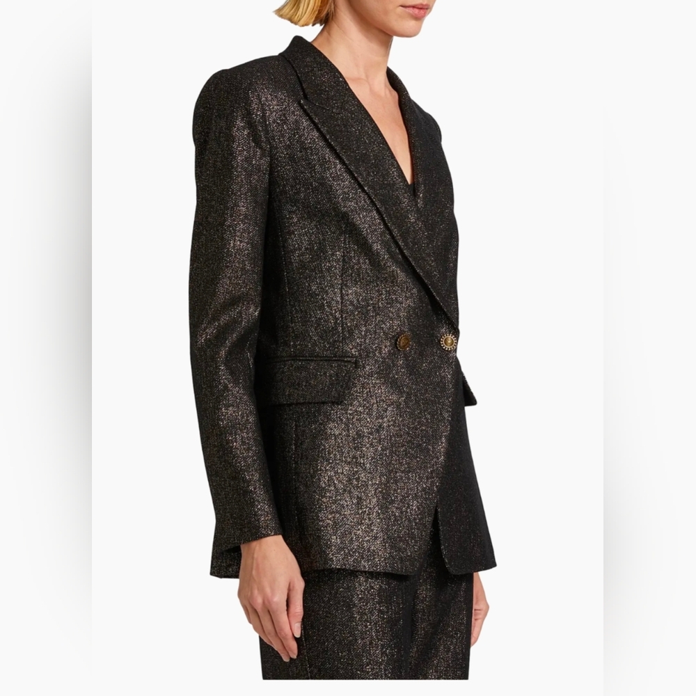 NWT L Kobi Halperin Metallic Blazer Jacket - Picture 5 of 8